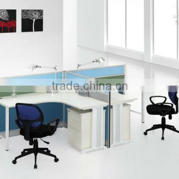 Modern new design modular workstation l-shape aluminum frame fabric partition