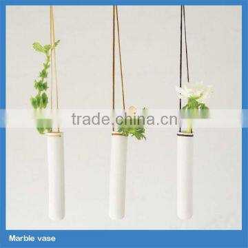 smallanitque indoor cheap handmade white marble plant vase