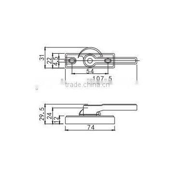 Aluminum Accessories Sliding Window Lock Aluminium Alloy Sliding Glass Window Security Lock photo-2