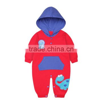 China Alibaba baby hooded romper, soft baby cotton romper