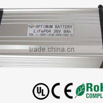 li-ion battery 36v 9ah for ebike kits