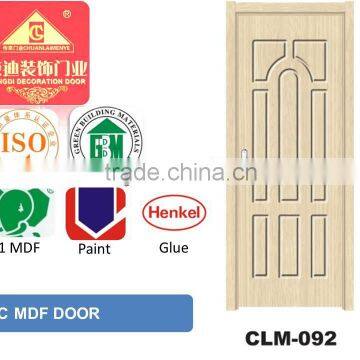 mdf pvc glass door for Indonesia