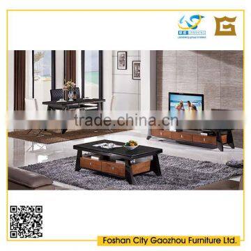 Hot selling unique design home furniture unit marble top wooden living room table sets furniture