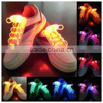 2016 hot LED Shoelaces Shoe Laces Flash Light Up Glow Stick Strap Shoelaces Disco Party