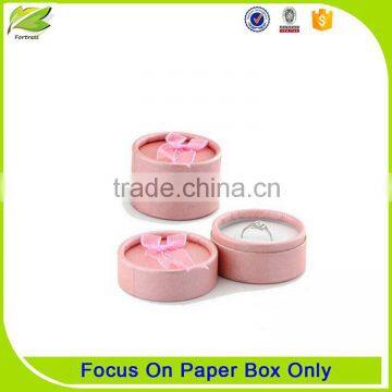 Custom printed logo full color round paper ring box