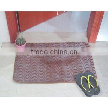 New Style Polyester Leaf Printed Home Decorative Bath Rugs photo-5