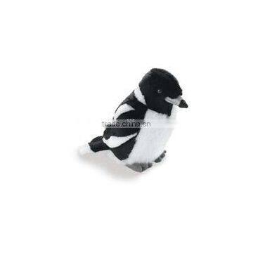 plush stuffed pied butcherbird white black logo custom imprinted bandana beanbag t-shirt bib tie ribbon animal toys