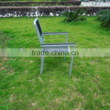 Melbourne Artificial wood armrest chair,Aluminum outdoor chair