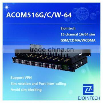 16 ports 64 sims analog to voip converter