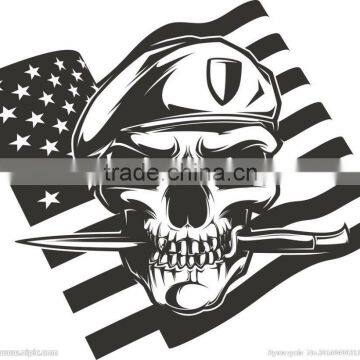 water transfer summer USA soldier black skull customized temporary tattoo