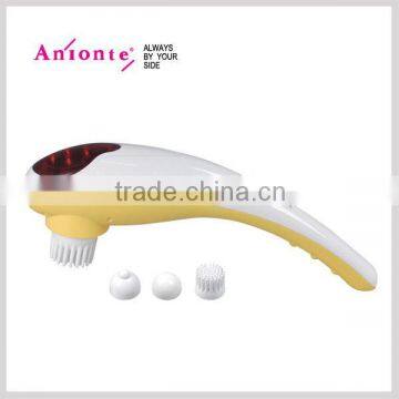Fashion design handheld massager with three replaceable heads