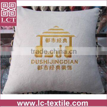 supply premium quality embroidery plush pillow with removable cover for easy access and cleaning(LCTP0111)