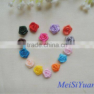 Handmade mini satin ribbon rosette for wedding