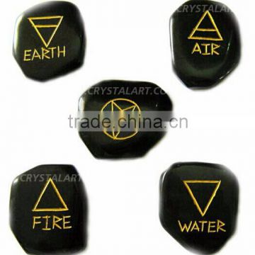 Black Agate Pagan Wiccan Set