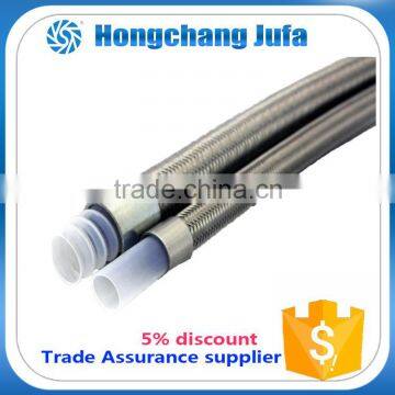 Convoluted PTFE braided hose assembly flexible ptfe hose with ss304