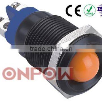 30 Years Industry Leader ONPOW Metal signal lamp GQ16G-D/L/A Dia. 16mm CE ROHS IP67 waterproof