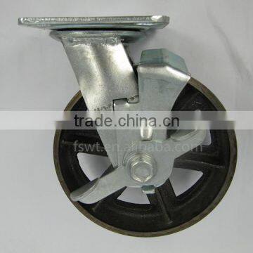 Industrial Heavy Duty Cast Iron Metal Locking Caster Wheels