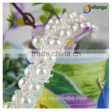 Pop top 2015 China wholesale new fashion beaded chain roll for bridal accessory