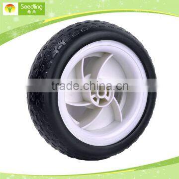 garbage bin wheel double 8 inch lawn mower garden cart plastic wheel