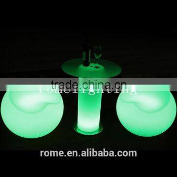 Waterproof Plastic Led Light Sofa Color change Bar Furniture Apple Stool plastic Led Bar Stool