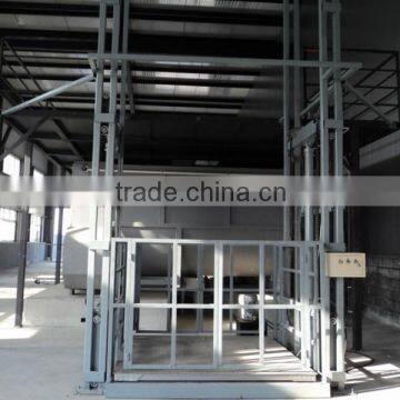 hydraulic cargo platform lift/goods vertical hydraulic guide rail elevator