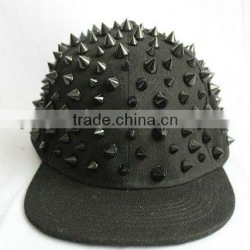 Fashion black rivet basketball cap