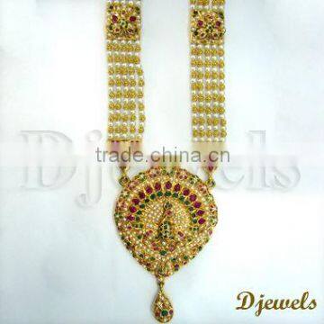 Kundan Meena Necklace, Beaded Neckalce, Kundan Jewelry