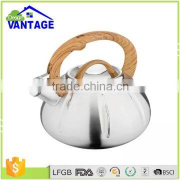 Capsulated Bottom non electric camping whistling tea pot tea kettle stainless steel kettle