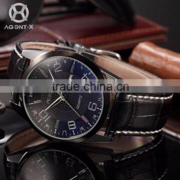 AGENTX Men's Japan Quartz High Quality Soft Genuine Leather Band Watch photo-4