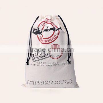 Fast Shipping Wholesale Santa Sacks White Red Bag With Drawstring Wholesale Santa Sacks photo-6