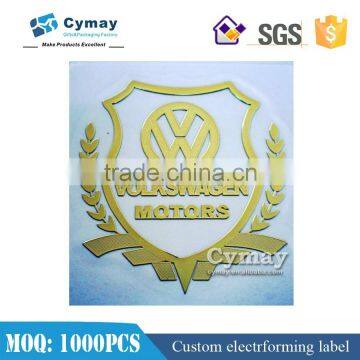 Customized electroforming label metao label with brused company logo