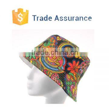 2015 Ladies Womens Colorful Bucket Hat , Summer Printing Bucket Hat, Bucket Sun Hats Caps Wholesale