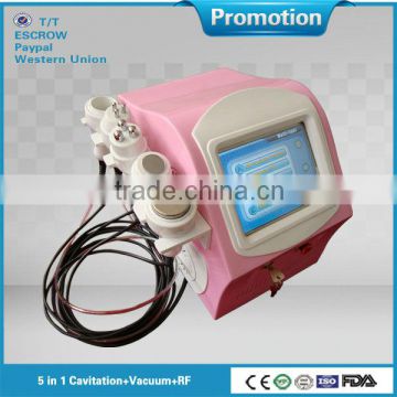 2014 best effective 5 IN 1 cavitation lipo with vacuum RF (CE,ISO)