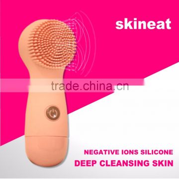 skineat negative ions silicone sonic face massage cleansing tool