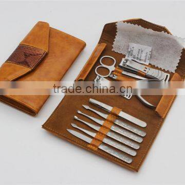 Bonvatt Personalized Leather Manicure Set, Travel Tool Set Gel Nail Kit Set