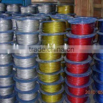 PVC coated6X12+ FC galvanized wire rope