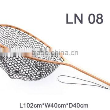 Best quality Wooden Rubber trout landing net