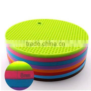 Hot sale honeycomb heat resistance silicone pot holder, silicone placemat