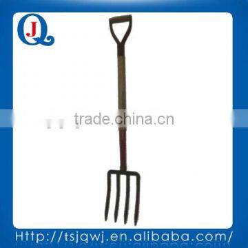 Garden and farm digging fork JQ115WY with wooden handle