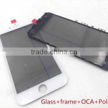 LCD Front Touch Screen Glass Outer Lens For IPhone 6S 4.7inch With Frame Bezel OCA Film Glue Cold Press photo-4