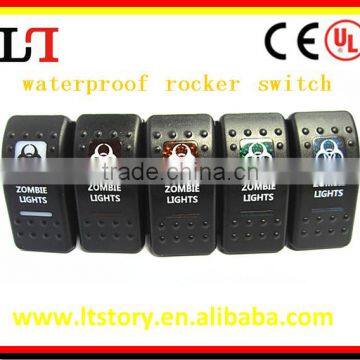 waterproof rocker switch with neon light for car/motorcycle