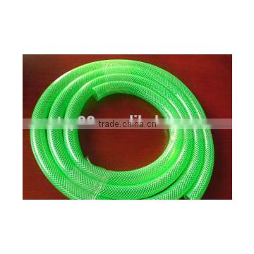 Green Braided Flexible PVC Hose Pipe for Water Air Oil Gases Reinforced