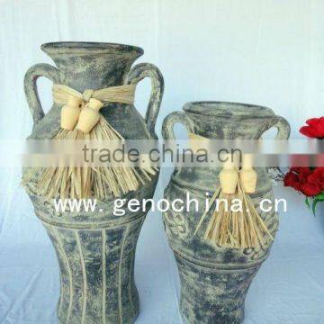 Fashion flower vase for gardening decoration clay vase