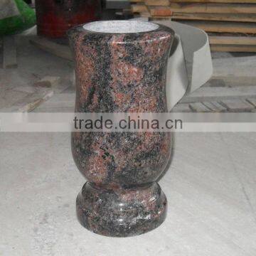 China hot sell granite cemetery funeral vase