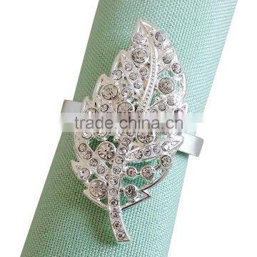 bulk diamante leaf napkin ring