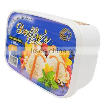 IML Printing PP Plastic Ice Cream Box,2L Rectangle Ice Cream Packaging Container Manufactures photo-3