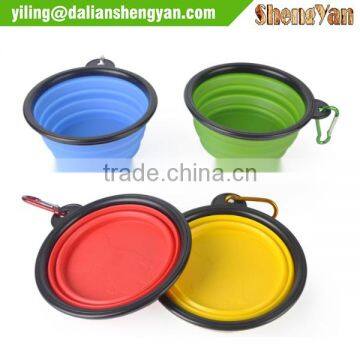 Folding Pet Bowl Travel Pet Cup With Carabiner Silicone photo-2