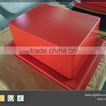 Vacuum forming red ABS plastic water tank