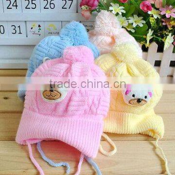 Baby hat Boy Girl Infant Toddler Cute Soft Crochet Bear Hat Beanie Warm Newborn Cap