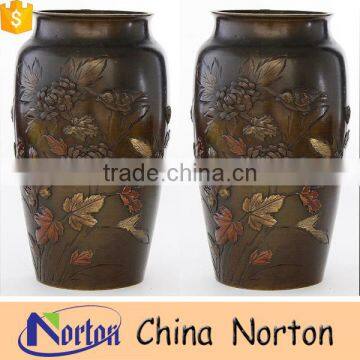 Hot sale classical design beautiful bronze flowerpot for sale NTBF-FL001L